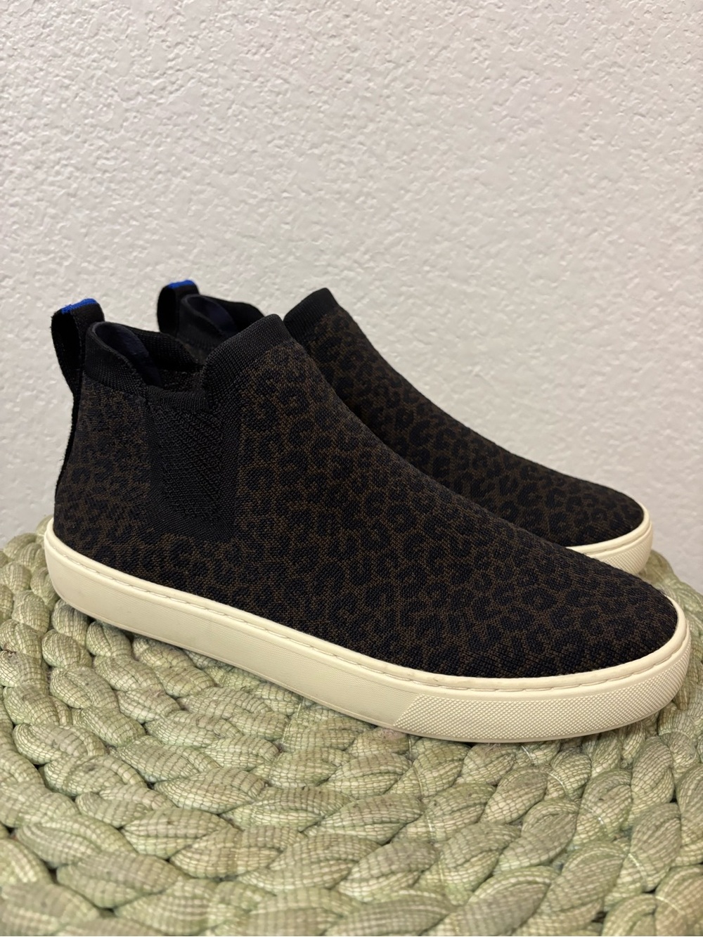 Rothy's The Chelsea Espresso Spot Slip On Ankle Boots